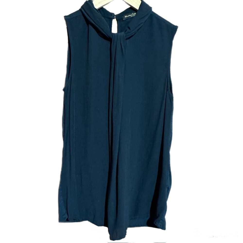 Vintage Massimo Dutti Dark Blue Sleeveless Top